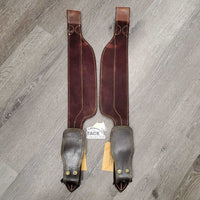 Pr Aussie Stirrup Leathers - Fenders *vgc, clean, mnr rubs & scuffs, pulled nylon
