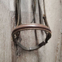 Rsd Bridle, Wide Braided Reins *fair/gc, clean, v.rough, scraped edges, dry, stiff
