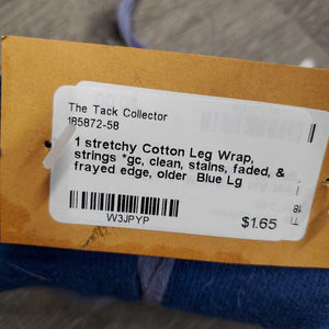 1 stretchy Cotton Leg Wrap, strings *gc, clean, stains, faded, & frayed edge, older