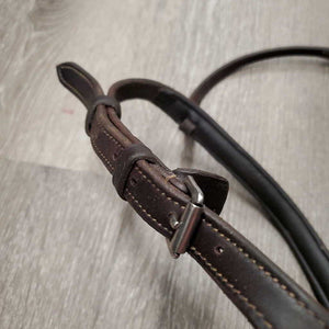 Soft Padded/Rsd FS Narrow Hunter Noseband, Monocrown, 2 Buckles *xc, mnr dents, clean