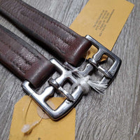 Pr Soft Lined Stirrup Leathers *gc/fair, holes, v.rubbed/torn edges, dents, rubs, scrapes
