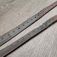 Pr Soft Lined Stirrup Leathers *gc/fair, holes, v.rubbed/torn edges, dents, rubs, scrapes
