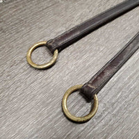 2 pc Adjustable Running Martingale Attachment, brass snap *gc, dirt, film, dents, rust
