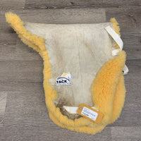 Sheepskin Fitted Saddle Pad *gc, mnr dirt, hair, older, curled/folded, stains
