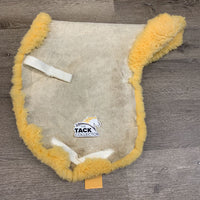 Sheepskin Fitted Saddle Pad *gc, mnr dirt, hair, older, curled/folded, stains
