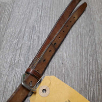 Flat Noseband *UNSTITCHED SIDES, 1 Unattached *gc/fair, mnr dirt, older, dry, stiff, edge rubs
