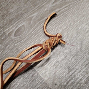 2 Leather Laces - Ties *xc, knotted