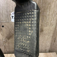 Wide Magnetic Stirrups, extra plain grips *gc, scuffs, v.rubbed, faded, scrapes, scratches, residue, older, paint?
