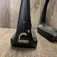 Wide Magnetic Stirrups, bling, extra plain grips *gc, scuffs, v.rubbed, faded, scrapes, scratches, residue, paint?
