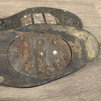 Magnetic Boot Soles *gc, dirty, scuffs, residue/glue, older, rusty
