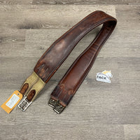 Leather Girth, x1 els *fair/gc, clean, stains, rubs, faded, older, stained, compressed - hard inner edge
