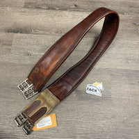 Leather Girth, x1 els *fair/gc, clean, stains, rubs, faded, older, stained, compressed - hard inner edge
