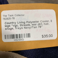 Polyester Cooler, 2 legs *vgc, threads, mnr dirt, hair, snags, frays
