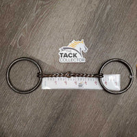 Thin Twisted Wire Western Large Loose Ring Snaffle Bit *gc, scuffs, clean, rust, residue
