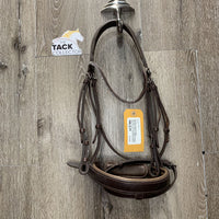 FS/Rsd Padded Monocrown Bridle, +Bling Browband *like new, v.mnr scratches, scraped edges & spots, missing bling
