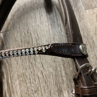 FS/Rsd Padded Monocrown Bridle, +Bling Browband *like new, v.mnr scratches, scraped edges & spots, missing bling
