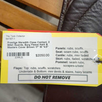17" M *4.5" Prestige Meredith Close Contact, 2 Billet Guards, Burg Fleece Kent & Masters Cover, Med Front & Lg Back Blocks, Foam Panels, Flaps: 13.5"L x 13"W Serial #: 17 32 8090907 C 2 A