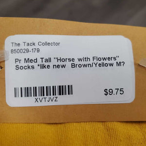 Pr Med Tall "Horse with Flowers" Socks *like new
