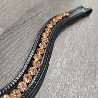 'U" Padded Leather Bling Browband *like new, missing crystal
