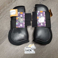 Pr Open Front Boots, velcro, tag *new, 1 squished
