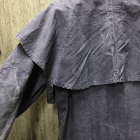 Vintage 100% Cotton Full Length Denim Duster Coat - Jacket *xc, mnr faded?stains collar
