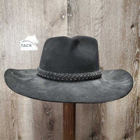 Jackaroo Pur Felt Hat, braided leather band *vgc, mnr dust, sticker residue on sweatband
