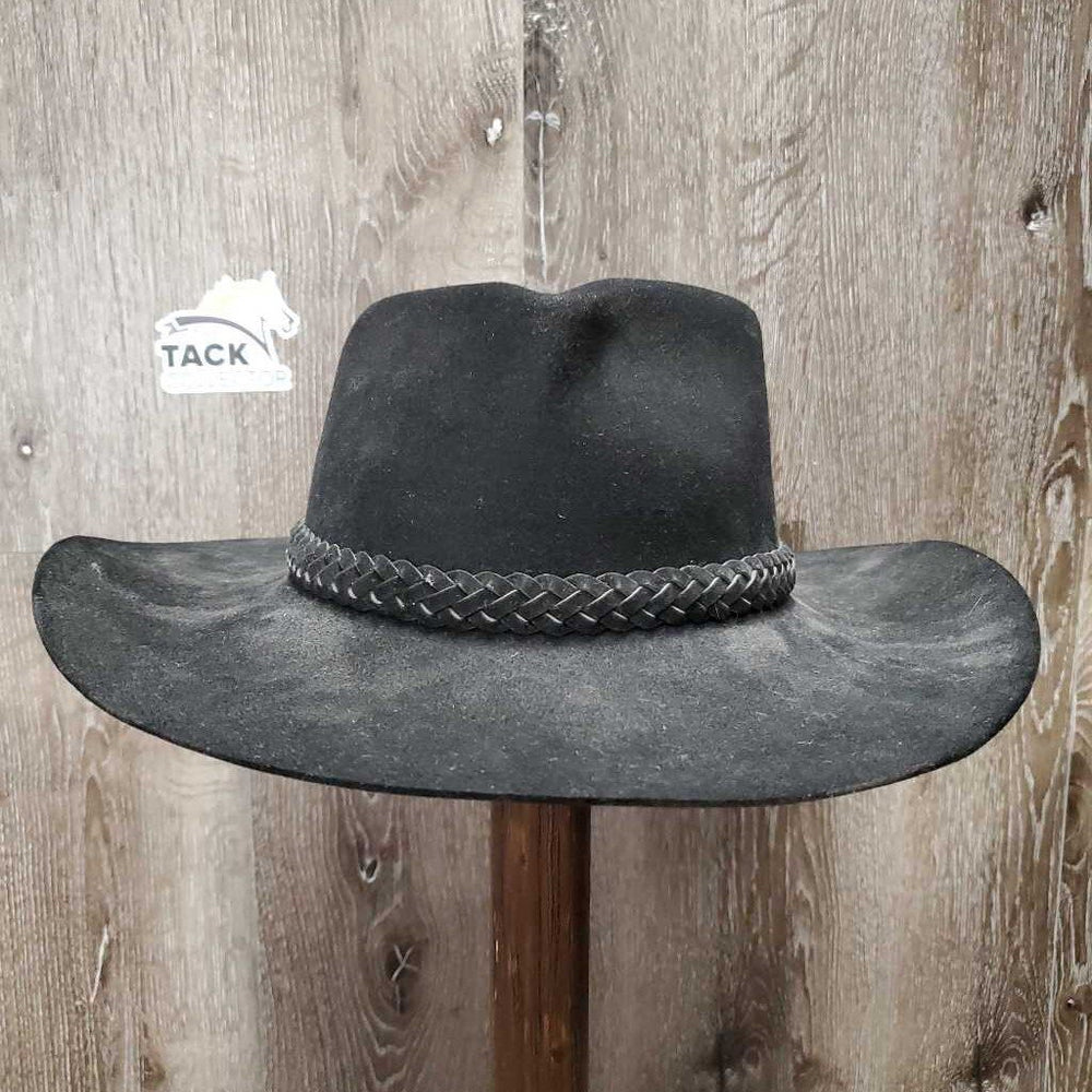 Jackaroo Pur Felt Hat, braided leather band *vgc, mnr dust, sticker residue on sweatband