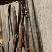Rsd FS Padded Figure 8 Bridle, Rubber Reins *gc, mnr dirt, rubs, extra holes, mnr loose hooks
