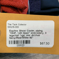 Show Cooler, piping, "DIHP, 1.45 Open" embroidery, 0 legs/tail *vgc, mnr dirt/hair
