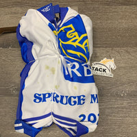Jersey Cooler, "Spruce Meadows RBC", tail *vgc, mnr hair, dirt, stained, snags
