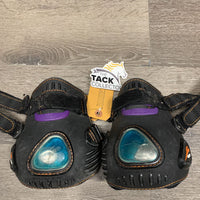 Pr Hind Boots, velcro *fair, holey/torn edge, faded, scrapes, torn edges
