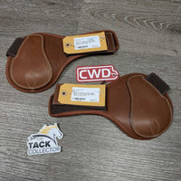 Pr Padded Leather Hind Boots, velcro, bag, tags *NEW
