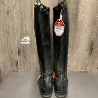 Field Boots, Zips *gc, mnr dirt, scuffs, scratches & dents, edges: rubs & sm holes
