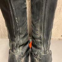 Field Boots, Zips *gc, mnr dirt, scuffs, scratches & dents, edges: rubs & sm holes
