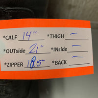 Field Boots, Zips *gc, mnr dirt, scuffs, scratches & dents, edges: rubs & sm holes
