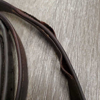 Pr Soft Lined Stirrup Leathers *gc, dents, rubs, rips, undone side stitching, mnr hole thread holes
