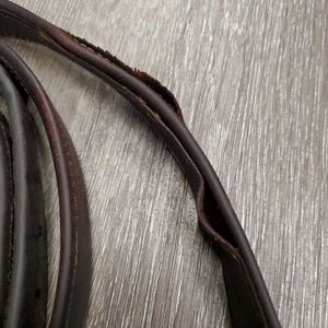 Pr Soft Lined Stirrup Leathers *gc, dents, rubs, rips, undone side stitching, mnr hole thread holes