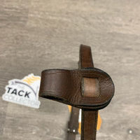 Thick Flash Strap, Slip On Noseband Attachment *gc, clean, stiff, scraped edges, missing keeper
