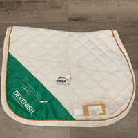 Quilt Jumper Saddle Pad, piping "Team Ireland" *gc, clean, v.puckered, mnr stains, cut tabs
