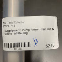 Supplement Pump *new, mnr dirt & stains
