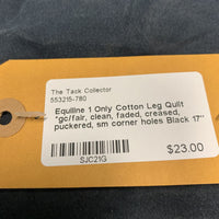 1 Only Cotton Leg Quilt *gc/fair, clean, faded, creased, puckered, sm corner holes
