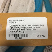 Quilt Jumper Saddle Pad *gc, clean, dingy, stains, curled/folded straps, puckers, rubs, pills
