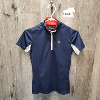 SS Polo Sun Show Shirt, 1/4 Zip Up *vgc, dingy pits
