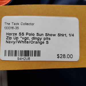 SS Polo Sun Show Shirt, 1/4 Zip Up *vgc, dingy pits