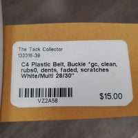Plastic Belt, Buckle *gc, clean, rubs, dents, faded, scratches
