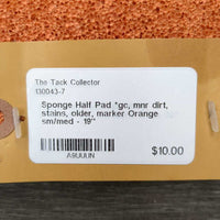 Sponge Half Pad *gc, mnr dirt, stains, older, marker
