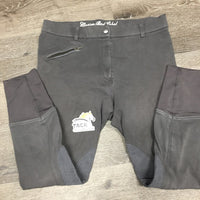 Hvy Cotton Euroseat Breeches *gc/fair, older, faded, pocket holes, seams: undone, pulled & holes
