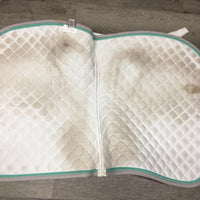 Quilt Jumper Saddle Pad, tabs *gc, clean, dingy, stains, edge pills & rubs
