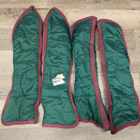 Front & Hind Tall Soft Shipping Boots, Fleece Lined *gc, clean, hair, shavings, older, marker, residue, snags, runs, clumpy
