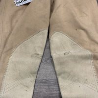 Hvy Cotton Breeches, Pull On *gc/fair, older, stains, v.discolored/stained seat & legs, rubs, pills
